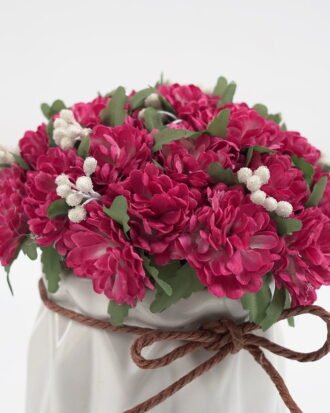 Artificial Flower 11*11*13CM Mum in ceramic pot GS-63421005-R1 Potted Flowers&Plants YeahFlower is one of Chinese leading OEM manufacturers and exporters , supplying the silk flowers, wholesale artificial trees
