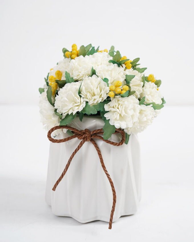 Artificial Flower 11*11*13CM Mum in ceramic pot GS-63421005-W1 Potted Flowers&Plants YeahFlower is one of Chinese leading OEM manufacturers and exporters , supplying the silk flowers, wholesale artificial trees