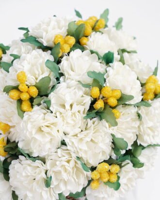 Artificial Flower 11*11*13CM Mum in ceramic pot GS-63421005-W1 Potted Flowers&Plants YeahFlower is one of Chinese leading OEM manufacturers and exporters , supplying the silk flowers, wholesale artificial trees