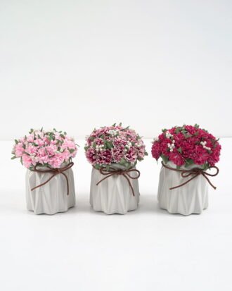 Artificial Flower 11*11*13CM Mum in ceramic pot GS-63421005 Potted Flowers&Plants YeahFlower is one of Chinese leading OEM manufacturers and exporters , supplying the silk flowers, wholesale artificial trees