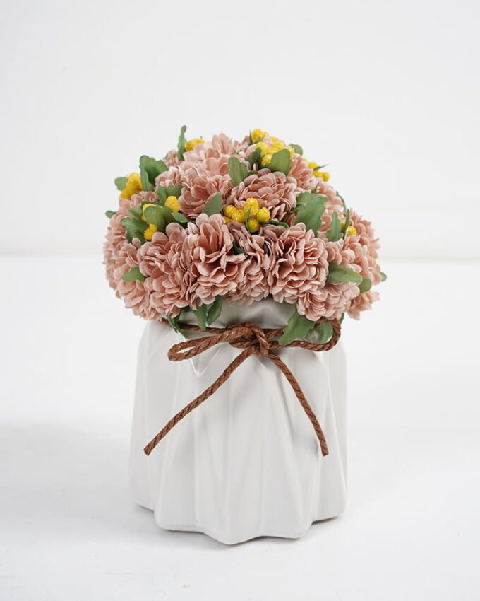 Artificial Flower 11*11*13CM Mum in ceramic pot GS-63421005 Potted Flowers&Plants YeahFlower is one of Chinese leading OEM manufacturers and exporters , supplying the silk flowers, wholesale artificial trees