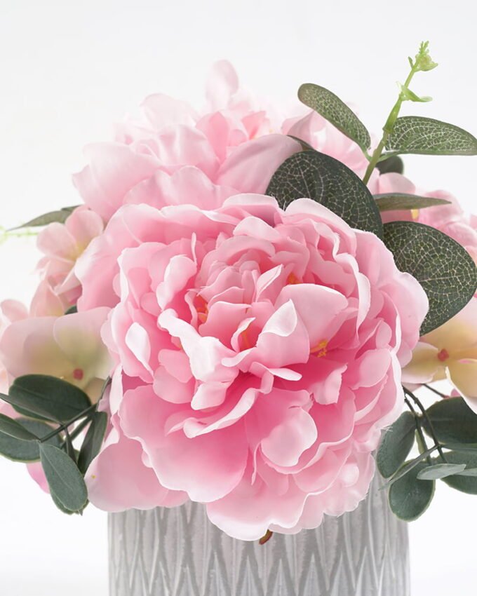 Artificial Flower 20*20*22CM Peony in cement pot GS-06921051 Potted Flowers&Plants 3,000+ sqm showroom with thousands of artificial flowers, plants & trees ready for global sourcing.