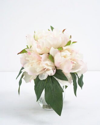 Artificial Flower 19*16*21CM Peony in glassware GS-06920001-P3 Potted Flowers&Plants YeahFlower is one of Chinese leading OEM manufacturers and exporters , supplying the silk flowers, wholesale artificial trees