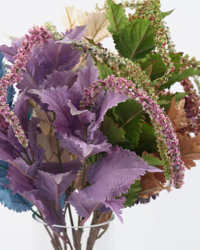 Artificial Flower 25*89CM Perilla Leaf GS-41621002 Flowers Bush 3,000+ sqm showroom with thousands of artificial flowers, plants & trees ready for global sourcing.