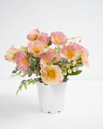 Artificial Flower 21*24CM Poppy in pp pot GS-52821004 Potted Flowers&Plants YeahFlower is one of Chinese leading OEM manufacturers and exporters , supplying the silk flowers, wholesale artificial trees