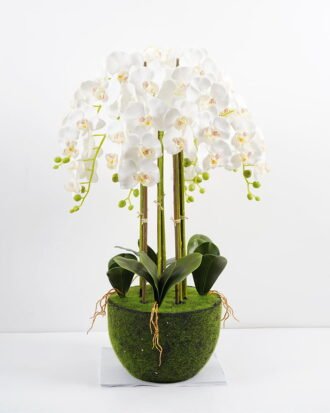 Artificial Flower 47*47*80CM Potted ochird GS-63021001 Potted Flowers&Plants YeahFlower is one of Chinese leading OEM manufacturers and exporters , supplying the silk flowers, wholesale artificial trees