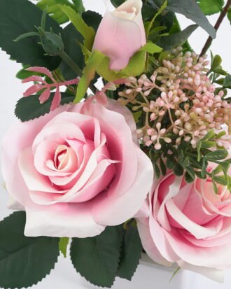 Artificial Flower 24*25*29CM Rose&fern in ceramic pot GS-06921042 Potted Flowers&Plants YeahFlower is one of Chinese leading OEM manufacturers and exporters , supplying the silk flowers, wholesale artificial trees