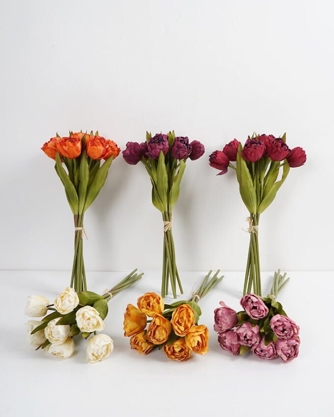 Artificial Flower 16*41CM Tulip bouquet*7 GS-12821003 Bouquet 3,000+ sqm showroom with thousands of artificial flowers, plants & trees ready for global sourcing.