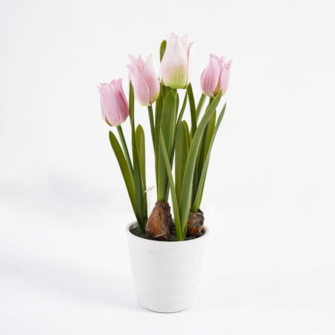 Artificial Flower 11*25CM Tulip in pea pot GS-62921048 Potted Flowers&Plants YeahFlower is one of Chinese leading OEM manufacturers and exporters , supplying the silk flowers, wholesale artificial trees