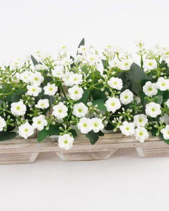 Artificial Flower 37*15*16cm flower in wooden pot GS-03321055 Potted Flowers&Plants YeahFlower is one of Chinese leading OEM manufacturers and exporters , supplying the silk flowers, wholesale artificial trees