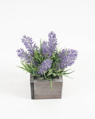 Artificial Flower 10*10*15cm lavender in wooden pot GS-03321030 Potted Flowers&Plants YeahFlower is one of Chinese leading OEM manufacturers and exporters , supplying the silk flowers, wholesale artificial trees