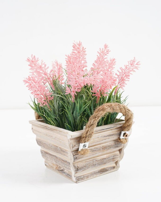 Artificial Flower 17*17*20cm lavender in wooden pot GS-03321034 Potted Flowers&Plants 3,000+ sqm showroom with thousands of artificial flowers, plants & trees ready for global sourcing.