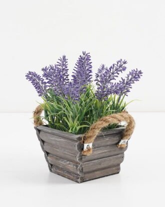 Artificial Flower 17*17*20cm lavender in wooden pot GS-03321035 Potted Flowers&Plants YeahFlower is one of Chinese leading OEM manufacturers and exporters , supplying the silk flowers, wholesale artificial trees