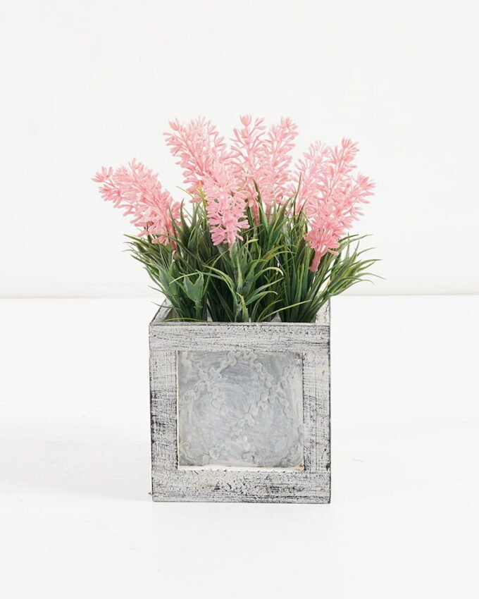 Artificial Flower 15*15*21cm lavender in wooden pot GS-03321036 Potted Flowers&Plants YeahFlower is one of Chinese leading OEM manufacturers and exporters , supplying the silk flowers, wholesale artificial trees