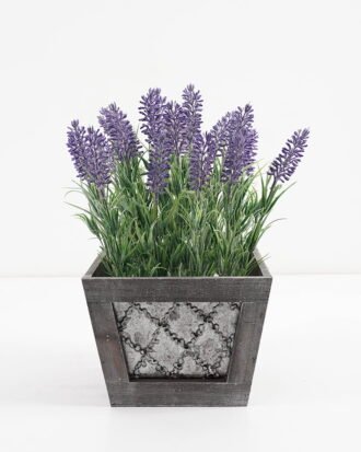 Artificial Flower 22*22*30cm lavender in wooden pot GS-03321042 Potted Flowers&Plants YeahFlower is one of Chinese leading OEM manufacturers and exporters , supplying the silk flowers, wholesale artificial trees