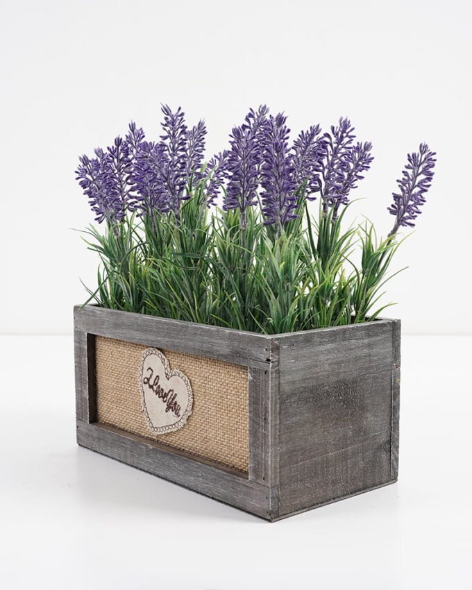 Artificial Flower 23*18*26cm lavender in wooden pot GS-03321046 Potted Flowers&Plants 3,000+ sqm showroom with thousands of artificial flowers, plants & trees ready for global sourcing.