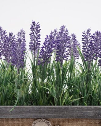 Artificial Flower 23*18*26cm lavender in wooden pot GS-03321046 Potted Flowers&Plants YeahFlower is one of Chinese leading OEM manufacturers and exporters , supplying the silk flowers, wholesale artificial trees