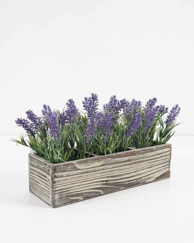 Artificial Flower 32*14*19.5cm lavender in wooden pot GS-03321048 Potted Flowers&Plants YeahFlower is one of Chinese leading OEM manufacturers and exporters , supplying the silk flowers, wholesale artificial trees