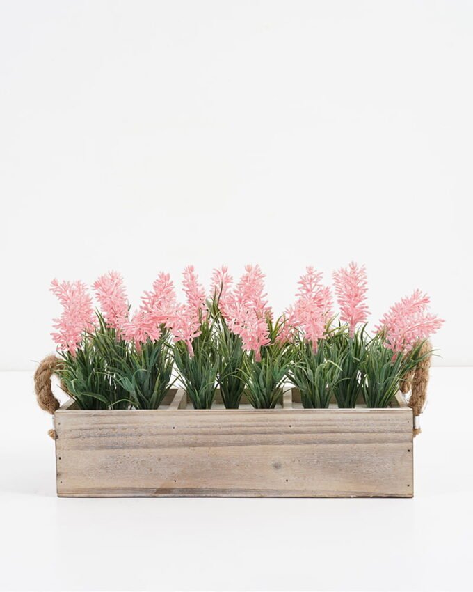 Artificial Flower 31*15*18cm lavender in wooden pot GS-03321049 Potted Flowers&Plants YeahFlower is one of Chinese leading OEM manufacturers and exporters , supplying the silk flowers, wholesale artificial trees