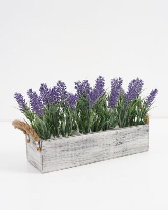 Artificial Flower 31*15*18cm lavender in wooden pot GS-03321050 Potted Flowers&Plants YeahFlower is one of Chinese leading OEM manufacturers and exporters , supplying the silk flowers, wholesale artificial trees