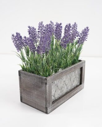 Artificial Flower 25*15*26cm lavender in wooden pot GS-03321051 Potted Flowers&Plants YeahFlower is one of Chinese leading OEM manufacturers and exporters , supplying the silk flowers, wholesale artificial trees