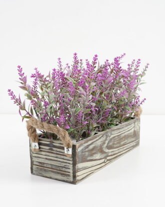 Artificial Flower 33*16*21cm lavender in wooden pot GS-03321053 Potted Flowers&Plants YeahFlower is one of Chinese leading OEM manufacturers and exporters , supplying the silk flowers, wholesale artificial trees