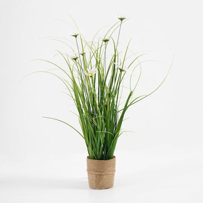 Artificial Grass 25*42CM Daisy with linen wrapped GS-62921004 Grass&PLANT YeahFlower is one of Chinese leading OEM manufacturers and exporters , supplying the silk flowers, wholesale artificial trees