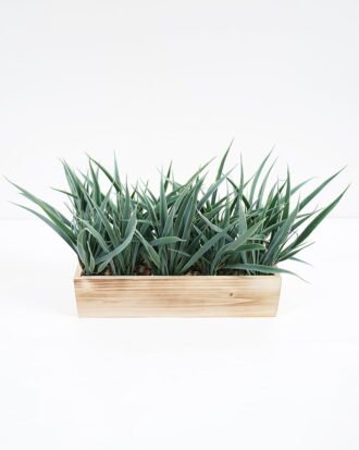 Artificial Plant 33*13*23cm Artificial grass in wood pot GS-51721047 Potted Flowers&Plants YeahFlower is one of Chinese leading OEM manufacturers and exporters , supplying the silk flowers, wholesale artificial trees