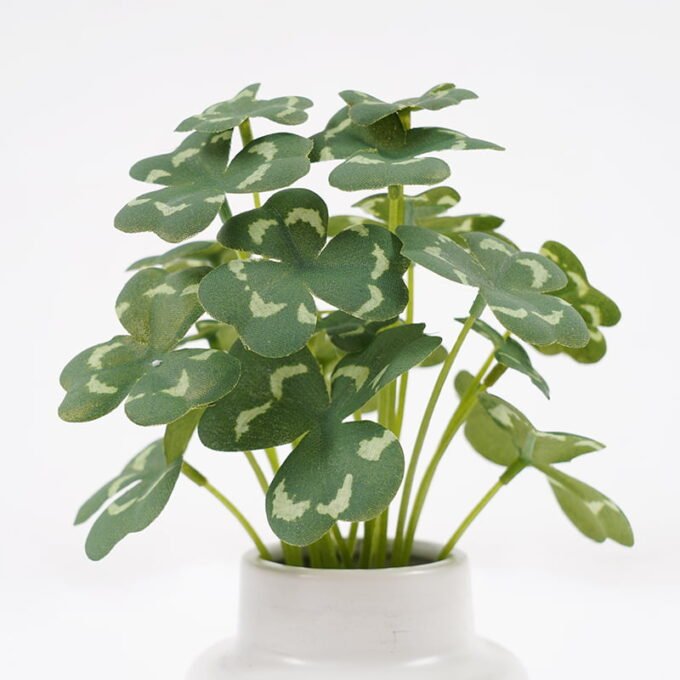 Artificial Plant 10*10*16cm Clover in Ceramic pot GS-03321027-KSM Potted Flowers&Plants YeahFlower is one of Chinese leading OEM manufacturers and exporters , supplying the silk flowers, wholesale artificial trees