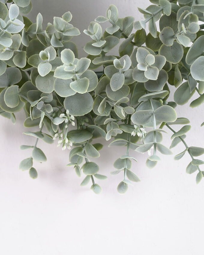 Artificial Plant 33*33*8CM Eucalyptus wreath GS-54021010 WREATH YeahFlower is one of Chinese leading OEM manufacturers and exporters , supplying the silk flowers, wholesale artificial trees