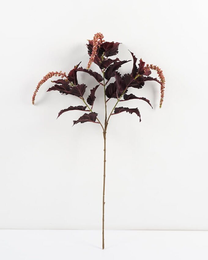 Artificial Plant 25*89CM Perilla Leaf GS-41621002-R1 Leaves&Sprays&Foliages YeahFlower is one of Chinese leading OEM manufacturers and exporters , supplying the silk flowers, wholesale artificial trees