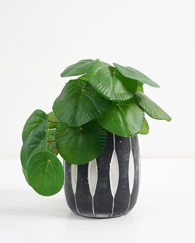 Artificial Plant 20*17*21cm Real Touch Round Leaf in Cement pot GS-03321070 Potted Flowers&Plants YeahFlower is one of Chinese leading OEM manufacturers and exporters , supplying the silk flowers, wholesale artificial trees