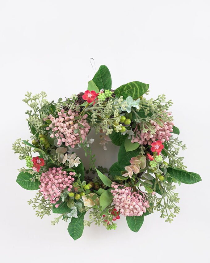 Artificial Flower 32*32*11CM Sweet fruit wreath GS-57721002 WREATH YeahFlower is one of Chinese leading OEM manufacturers and exporters , supplying the silk flowers, wholesale artificial trees