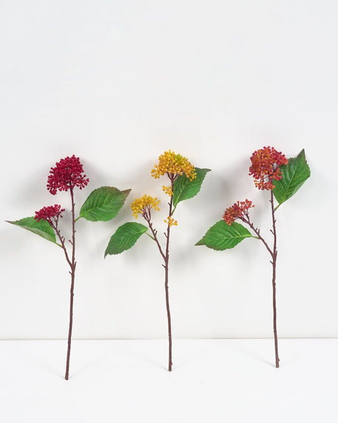 Artificial Flower 25*48CM berry spray*2 GS-57721008 Single Flowers YeahFlower is one of Chinese leading OEM manufacturers and exporters , supplying the silk flowers, wholesale artificial trees