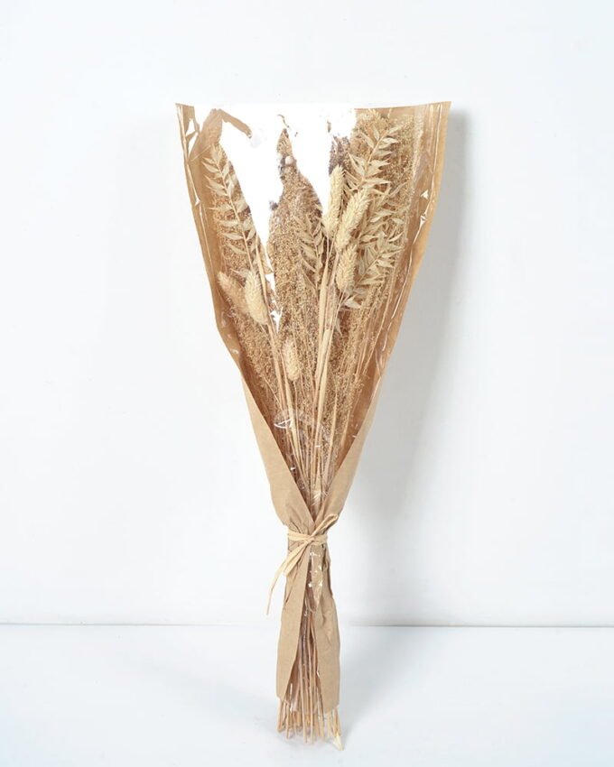 Dried Flowers 20*50CM Dried natural items bouquet with paper wrapped(90g/bouquet, H:50CM) GS-56621044 Bouquet 3,000+ sqm showroom with thousands of artificial flowers, plants & trees ready for global sourcing.