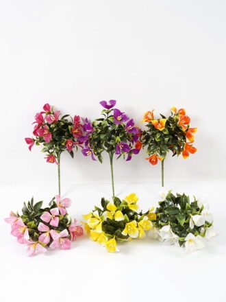 Artificial Flower 14*33CM flowers bush*5 GS-64121006 Flowers Bush 3,000+ sqm showroom with thousands of artificial flowers, plants & trees ready for global sourcing.