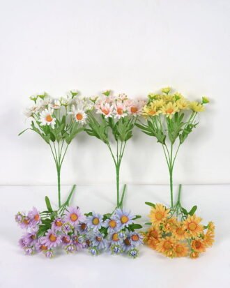 Artificial Flower 16*34CM Daisy bush*5 GS-63821004 Single Flowers YeahFlower is one of Chinese leading OEM manufacturers and exporters , supplying the silk flowers, wholesale artificial trees
