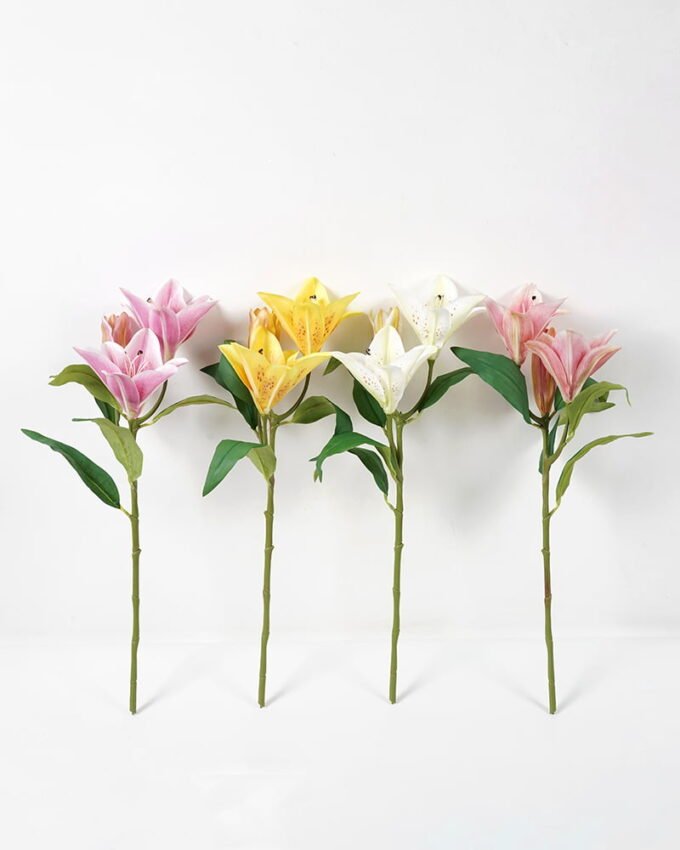Artificial Flower Lily spray 3 GS-05521034_4 Artificial Flower 25*57CM Lily spray*3 GS-05521034 Single Flowers YeahFlower is one of Chinese leading OEM manufacturers and exporters , supplying the silk flowers, wholesale artificial trees