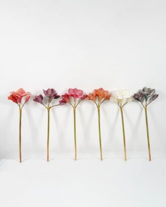 Artificial Flower 14*59CM Little Clivia in snowflake cloth GVC-21-2784 Single Flowers YeahFlower is one of Chinese leading OEM manufacturers and exporters , supplying the silk flowers, wholesale artificial trees