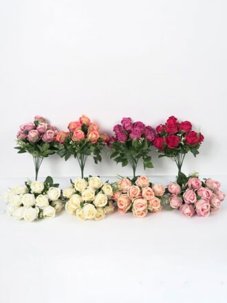 Artificial Flower 23*48CM Rose bush *12 GS-63921001CONTI-R2 Flowers Bush 3,000+ sqm showroom with thousands of artificial flowers, plants & trees ready for global sourcing.