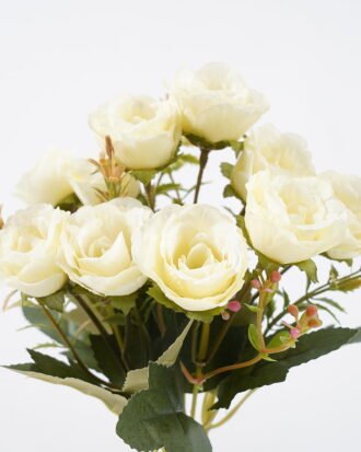 Artificial Flower 17*29CM Rose bush*5 GS-64121007-W1 Flowers Bush YeahFlower is one of Chinese leading OEM manufacturers and exporters , supplying the silk flowers, wholesale artificial trees