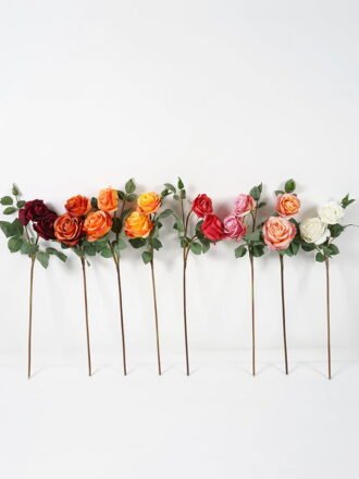 Artificial Flower 17*70CM Snow rose*2 GVC-21-2762 Single Flowers 3,000+ sqm showroom with thousands of artificial flowers, plants & trees ready for global sourcing.