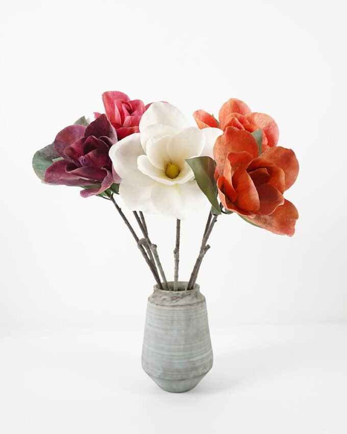 Artificial Flower Snow cloth Michelia Magnolia GVC-21-2785_3 Artificial Flower 20*68CM Snow cloth Michelia Magnolia GVC-21-2785 Single Flowers YeahFlower is one of Chinese leading OEM manufacturers and exporters , supplying the silk flowers, wholesale artificial trees