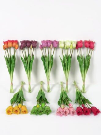 Artificial Flower 8*38CM  Tulip bouquet*5 GS-24521004 Flowers Bush 3,000+ sqm showroom with thousands of artificial flowers, plants & trees ready for global sourcing.