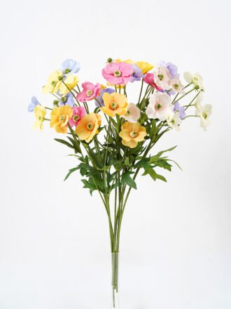 Artificial Flower 13*47CM Begonia spray*5 silk flowers GS-26221009-R1 Flowers Bush 3,000+ sqm showroom with thousands of artificial flowers, plants & trees ready for global sourcing.