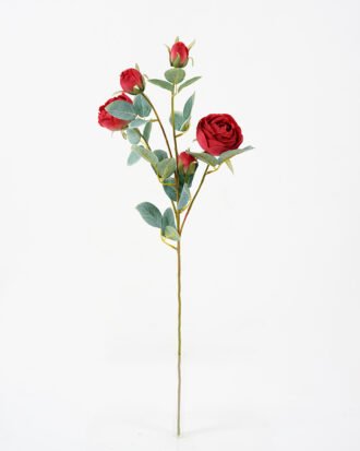 Artificial Flower 17*68cm Camellia rose spray*5 silk flowers GS-128J21004-R1 Single Flowers YeahFlower is one of Chinese leading OEM manufacturers and exporters , supplying the silk flowers, wholesale artificial trees