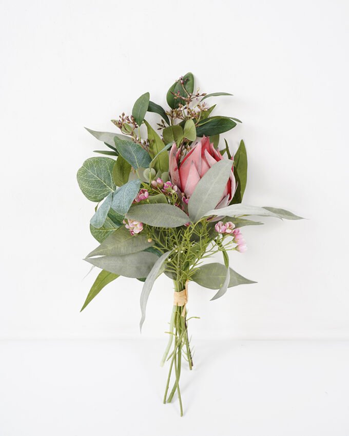 Artificial Flower 38*45CM Eucalyptus&Protea bouquet fake flowers GS-14521029 Flowers Bush YeahFlower is one of Chinese leading OEM manufacturers and exporters , supplying the silk flowers, wholesale artificial trees