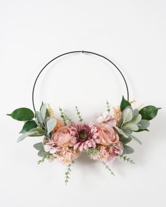 Artificial Flower 48*12*43CM FLOWERS on wire ring fake flowers GS-15421040-P1 WREATH YeahFlower is one of Chinese leading OEM manufacturers and exporters , supplying the silk flowers, wholesale artificial trees
