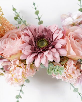 Artificial Flower 48*12*43CM FLOWERS on wire ring fake flowers GS-15421040-P1 WREATH YeahFlower is one of Chinese leading OEM manufacturers and exporters , supplying the silk flowers, wholesale artificial trees