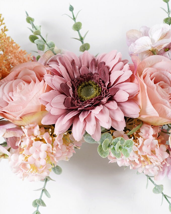 Artificial Flower 48*12*43CM FLOWERS on wire ring fake flowers GS-15421040-P1 WREATH YeahFlower is one of Chinese leading OEM manufacturers and exporters , supplying the silk flowers, wholesale artificial trees